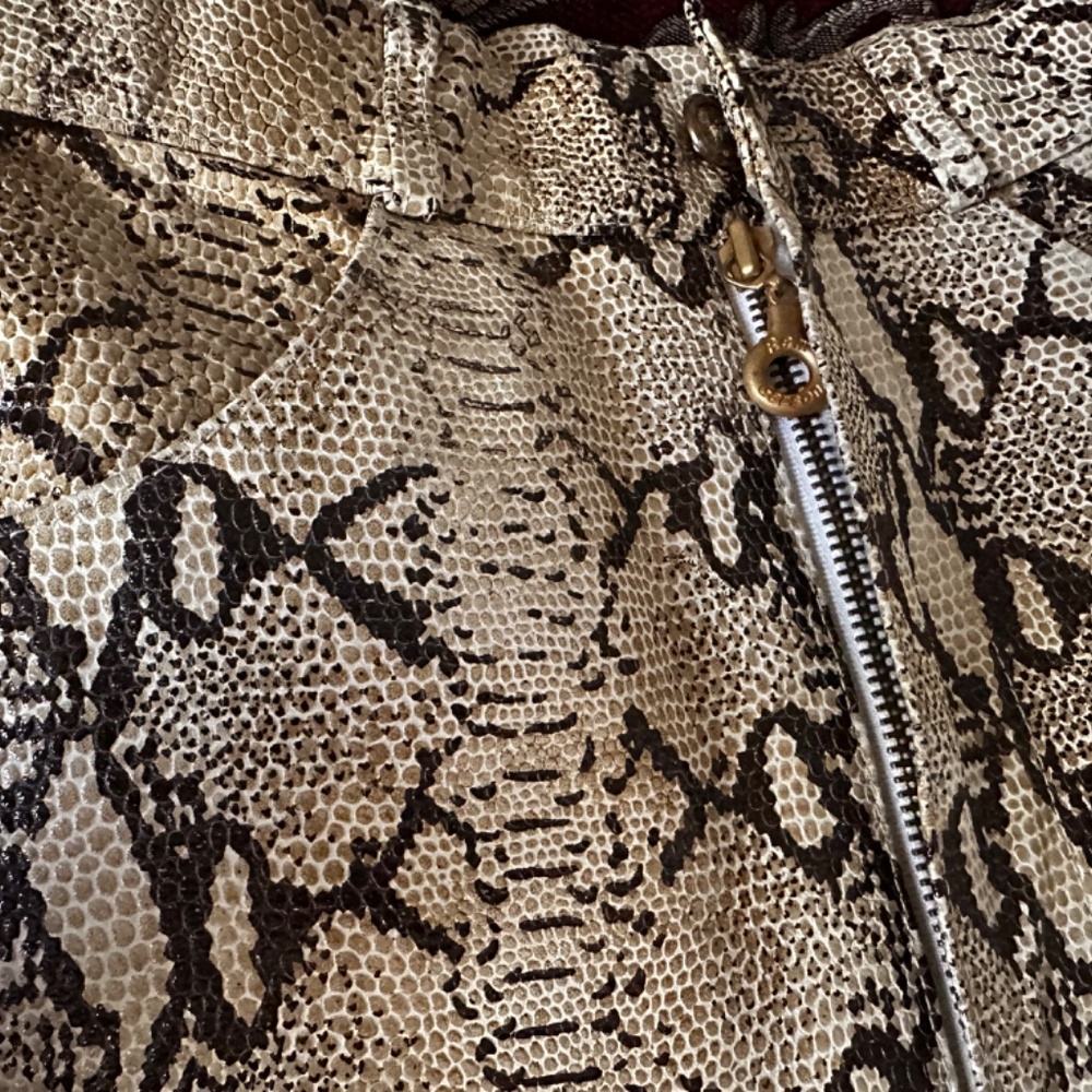 Cache Python Print Genuine Leather Pants - image 6